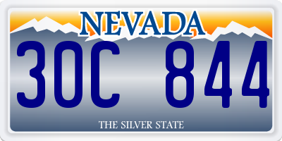 NV license plate 30C844