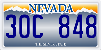 NV license plate 30C848