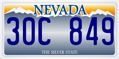 NV license plate 30C849