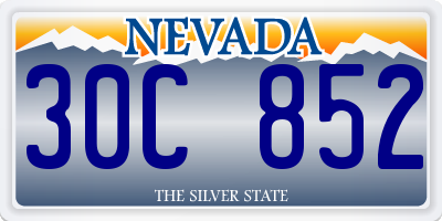 NV license plate 30C852