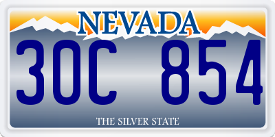 NV license plate 30C854