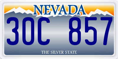 NV license plate 30C857