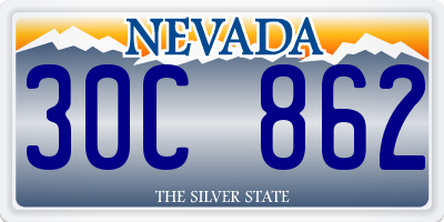 NV license plate 30C862