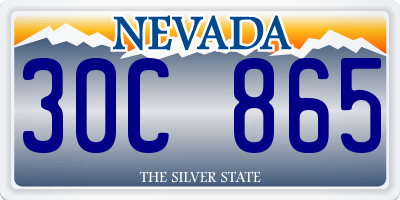 NV license plate 30C865