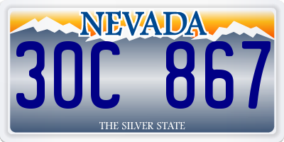 NV license plate 30C867