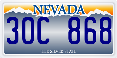 NV license plate 30C868