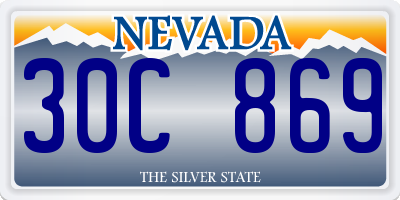 NV license plate 30C869
