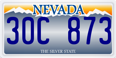 NV license plate 30C873