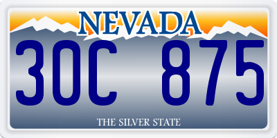 NV license plate 30C875