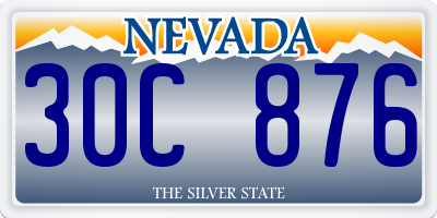 NV license plate 30C876