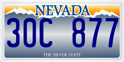 NV license plate 30C877