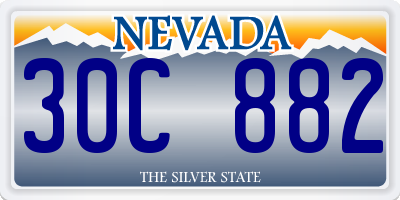NV license plate 30C882