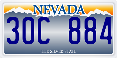 NV license plate 30C884