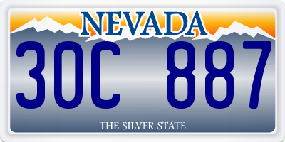 NV license plate 30C887