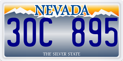 NV license plate 30C895