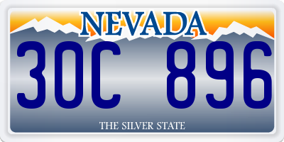 NV license plate 30C896