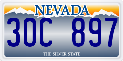 NV license plate 30C897