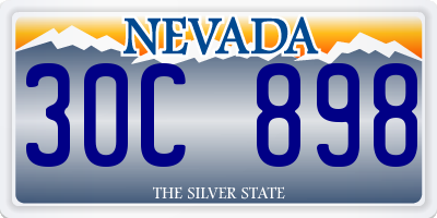 NV license plate 30C898
