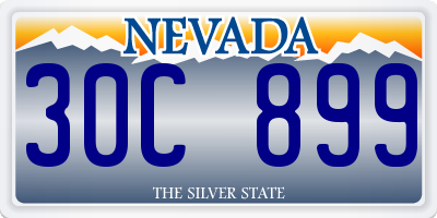 NV license plate 30C899
