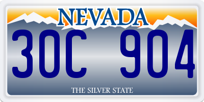 NV license plate 30C904