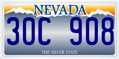 NV license plate 30C908