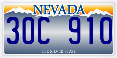 NV license plate 30C910
