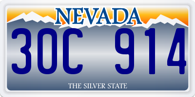 NV license plate 30C914