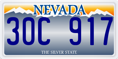 NV license plate 30C917