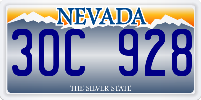 NV license plate 30C928