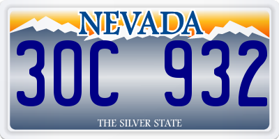 NV license plate 30C932