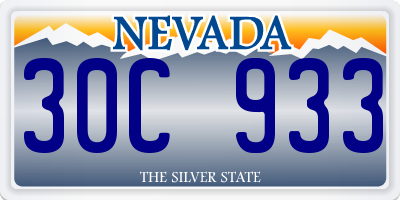 NV license plate 30C933