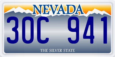 NV license plate 30C941