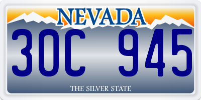 NV license plate 30C945