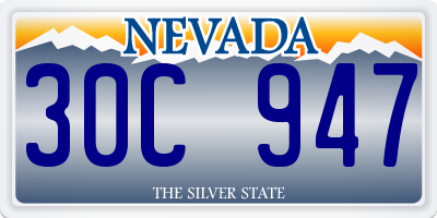 NV license plate 30C947