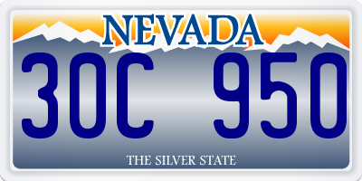 NV license plate 30C950