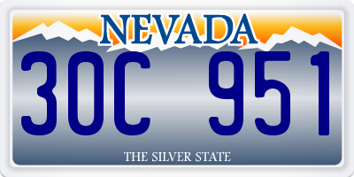 NV license plate 30C951