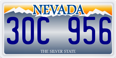 NV license plate 30C956