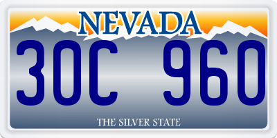 NV license plate 30C960