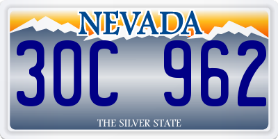 NV license plate 30C962