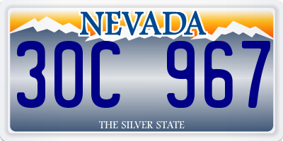 NV license plate 30C967