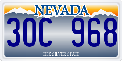 NV license plate 30C968