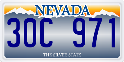 NV license plate 30C971