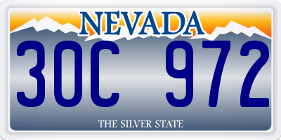 NV license plate 30C972