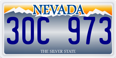 NV license plate 30C973