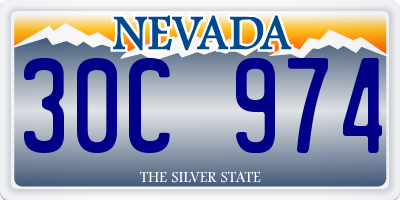 NV license plate 30C974