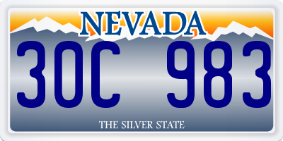 NV license plate 30C983