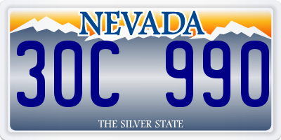 NV license plate 30C990