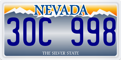 NV license plate 30C998