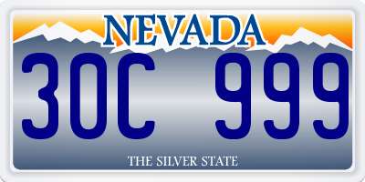 NV license plate 30C999