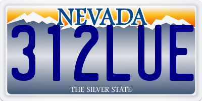 NV license plate 312LUE